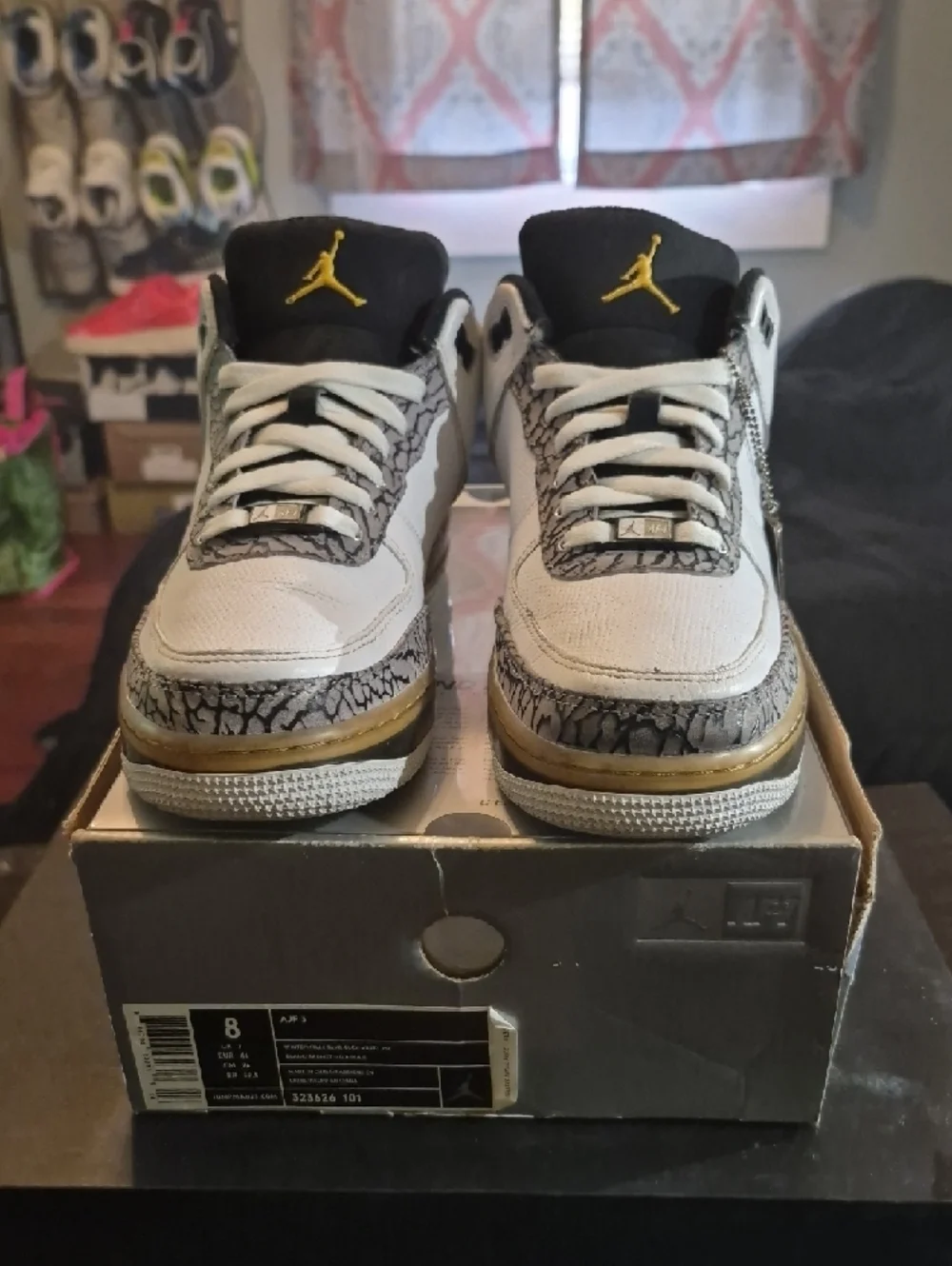 Air Jordan Fusion 3 (AJF 3) 'White Black Varsity Maze' (2008) M8/W9.5 EUC W/BOX